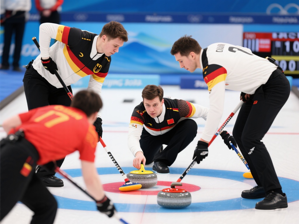 世界男子冰壶锦标赛:中国队迎战德国队循环赛对决 反观德国队,他们的经验优势在比赛中体现得