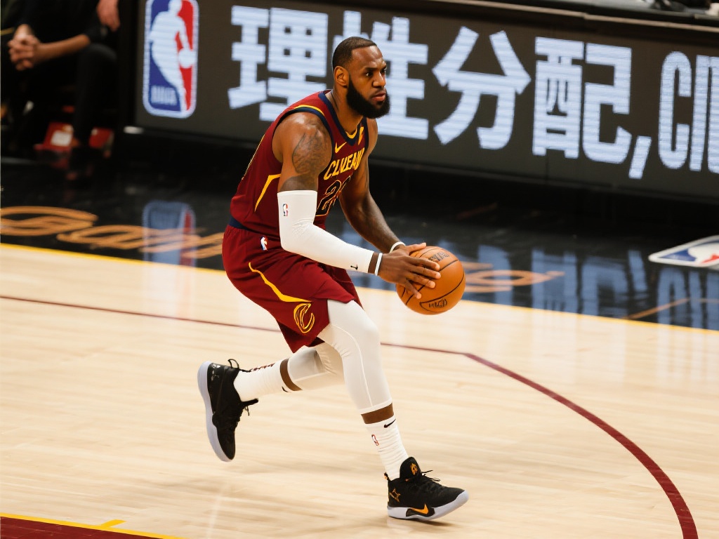 詹姆斯半场表现均衡：5分3板1断1帽，命中率待提升