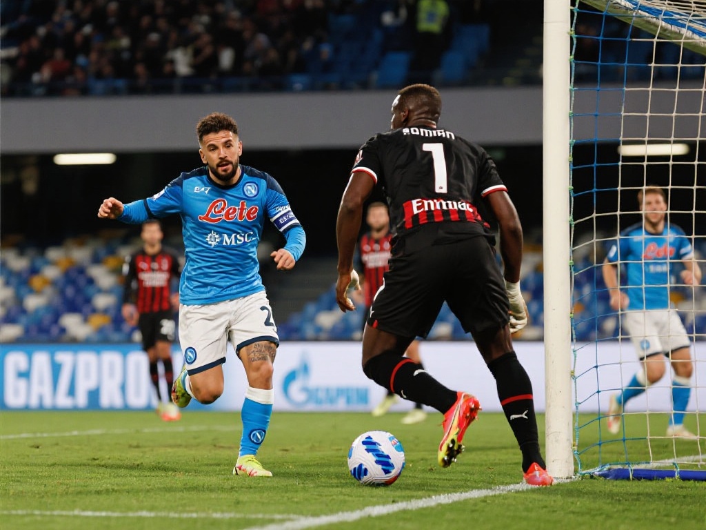 意甲激战：波利塔诺闪击，卢卡库建功，那不勒斯险胜AC米兰2-1